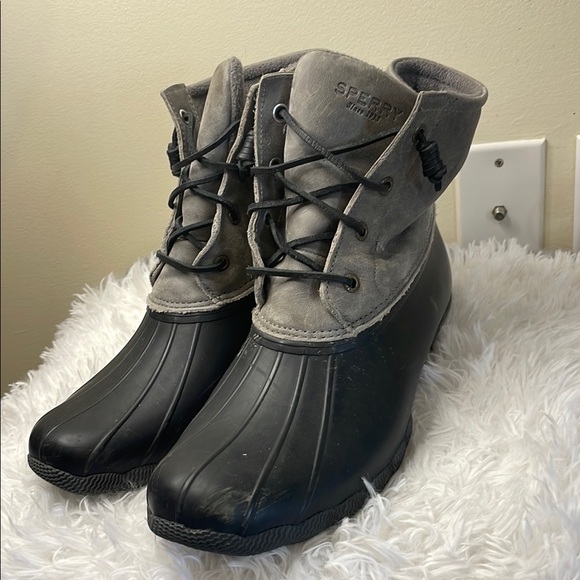 Waterproof Boots Black Womens Sperry Duck Boots Sperry Women's